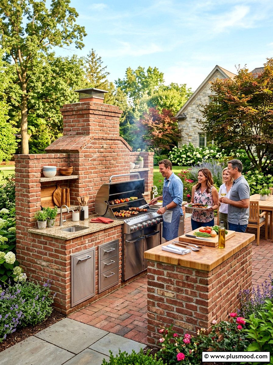 Brick Patio Bbq Area - 25 small backyard ideas with brick patio