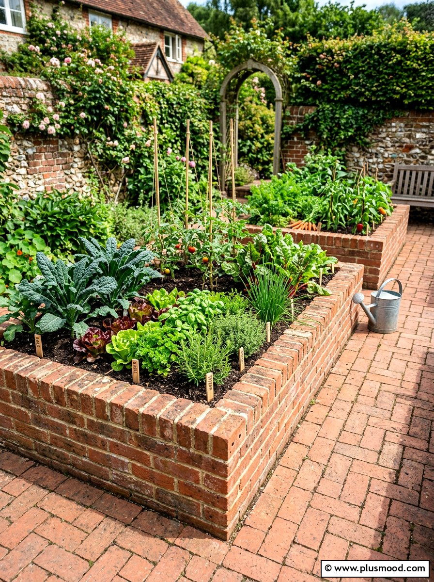 Brick Patio Raised Beds - 25 small backyard ideas with brick patio