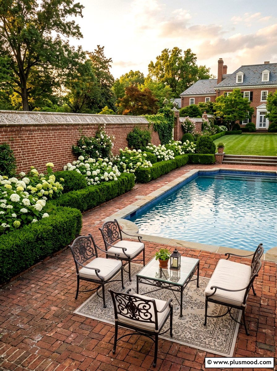 Brick Pool Retaining Wall - 25 pool landscaping ideas with retaining wall
