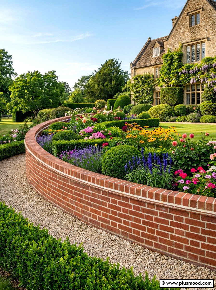 Brick Raised Garden Wall - 25 summer raised garden bed ideas