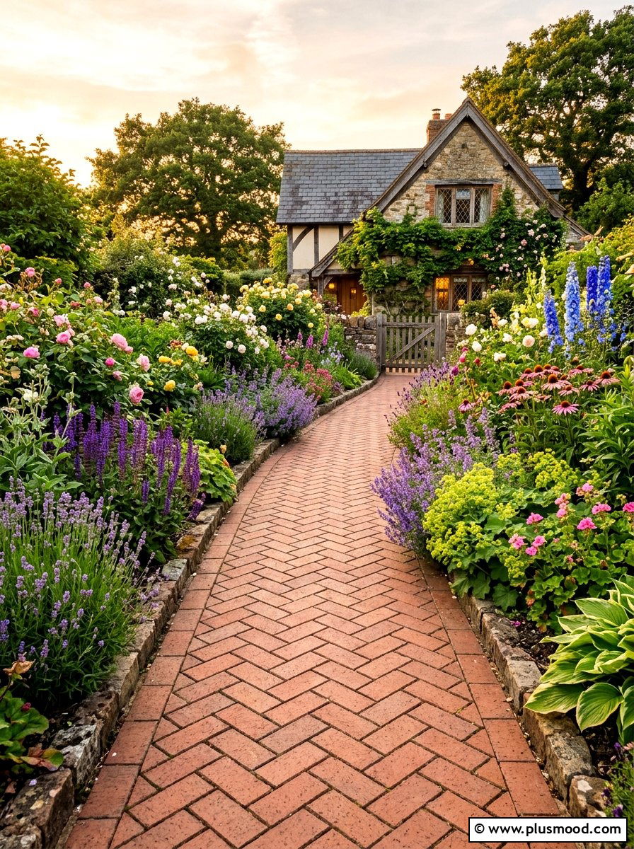 Brick Walkway Flower Bed - 25 summer walkway landscaping ideas