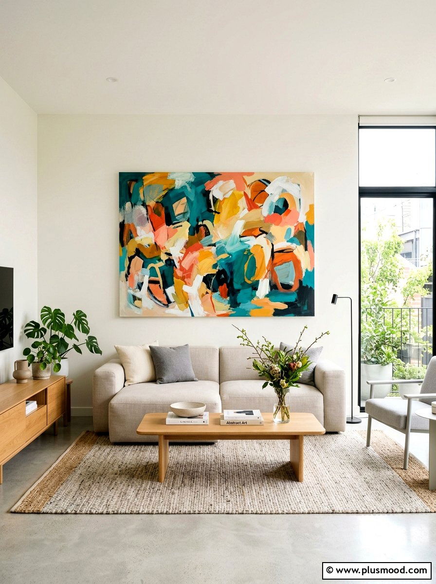 Bright Abstract Art - 25 simple summer home decor ideas
