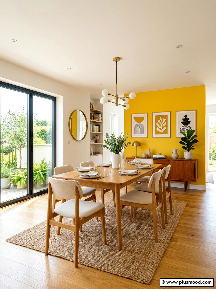 Bright Accent Wall - 25 summer home makeover ideas