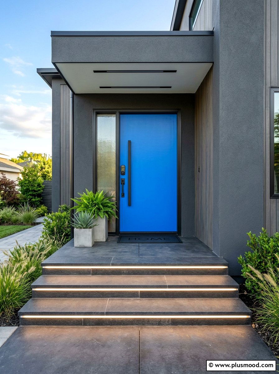Bright Blue Front Door Hardware - 25 summer blue front door ideas