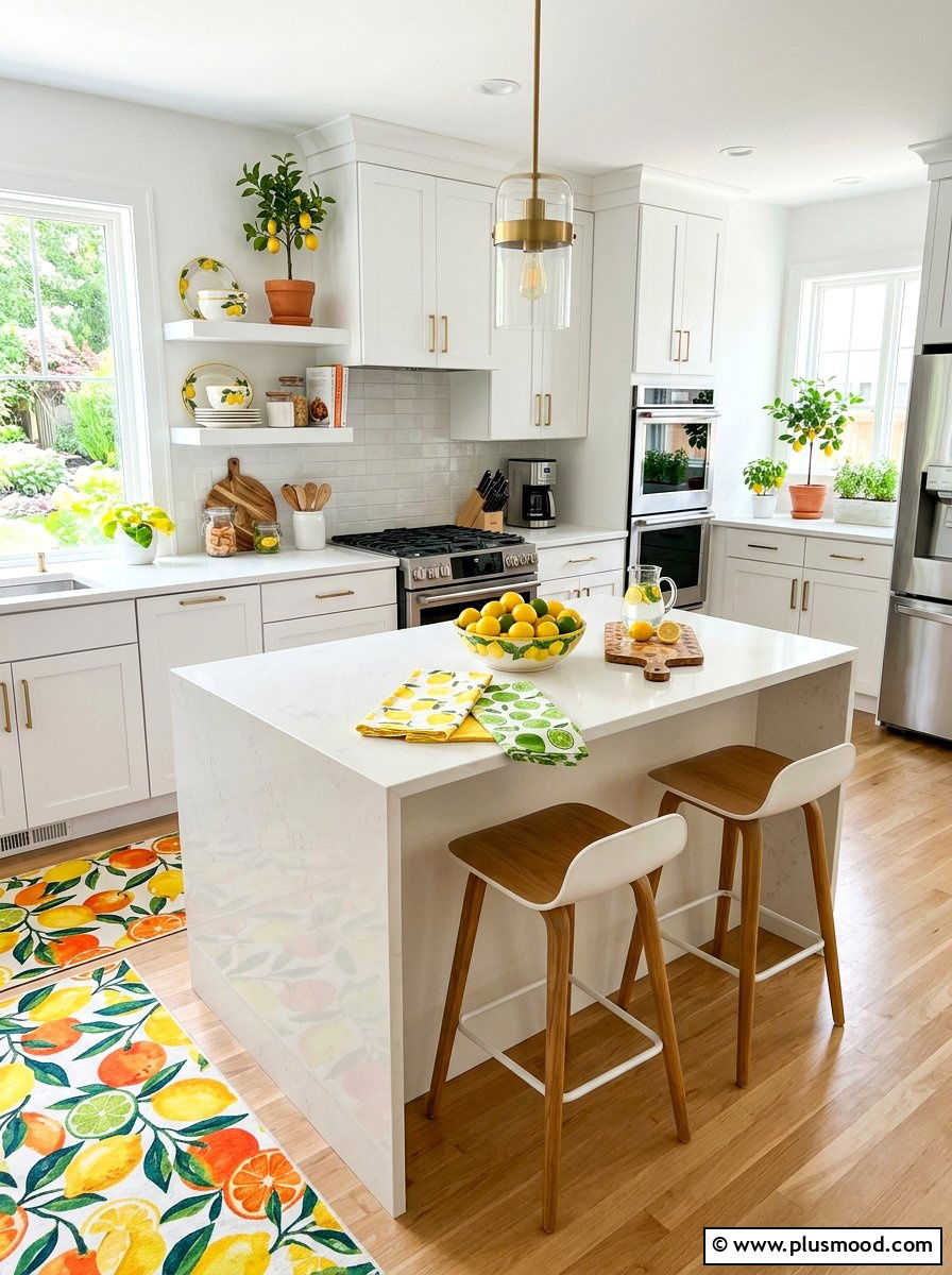 Bright Citrus Kitchen - 25 summer decorating ideas for home