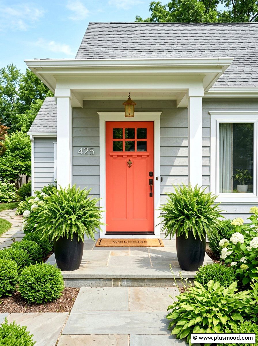 Bright Door Porch - 25 summer porch ideas for small spaces