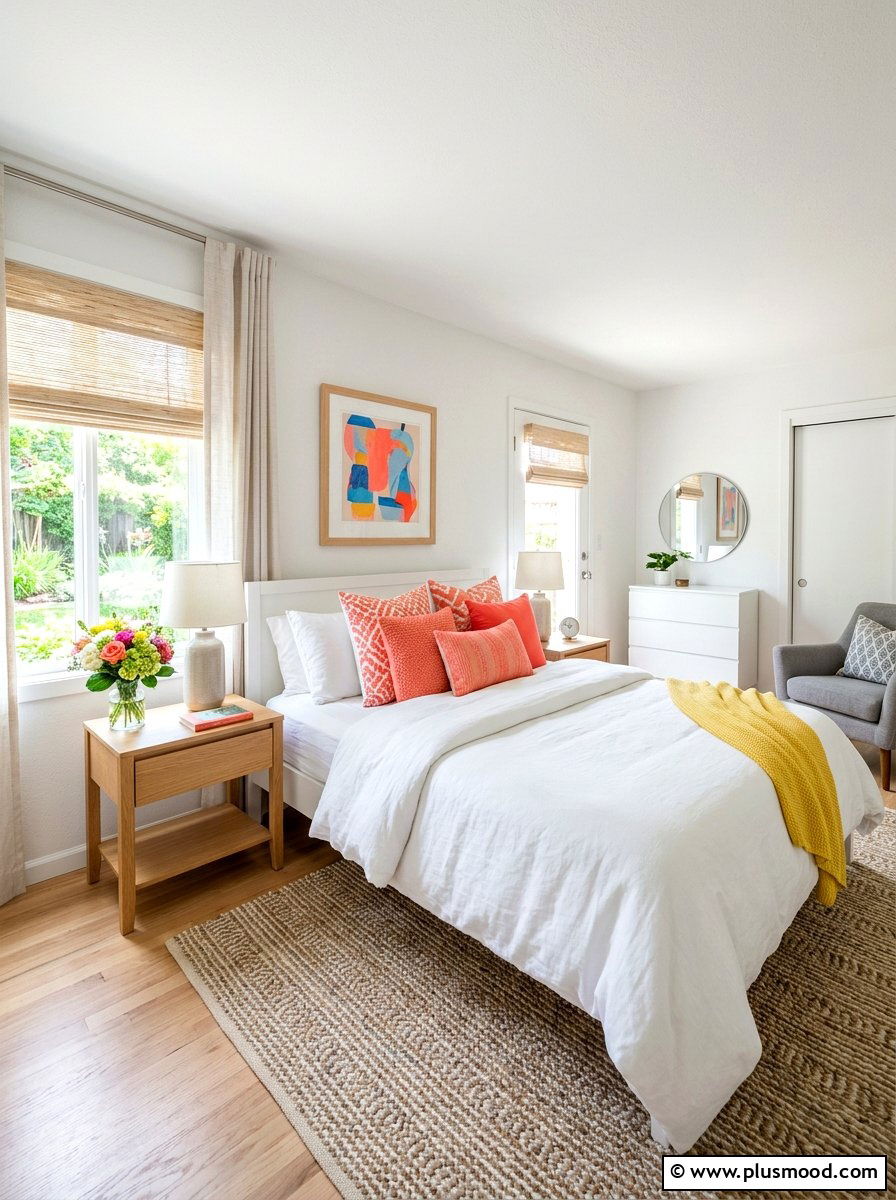 Bright Guest Bedroom - 25 summer room decor ideas
