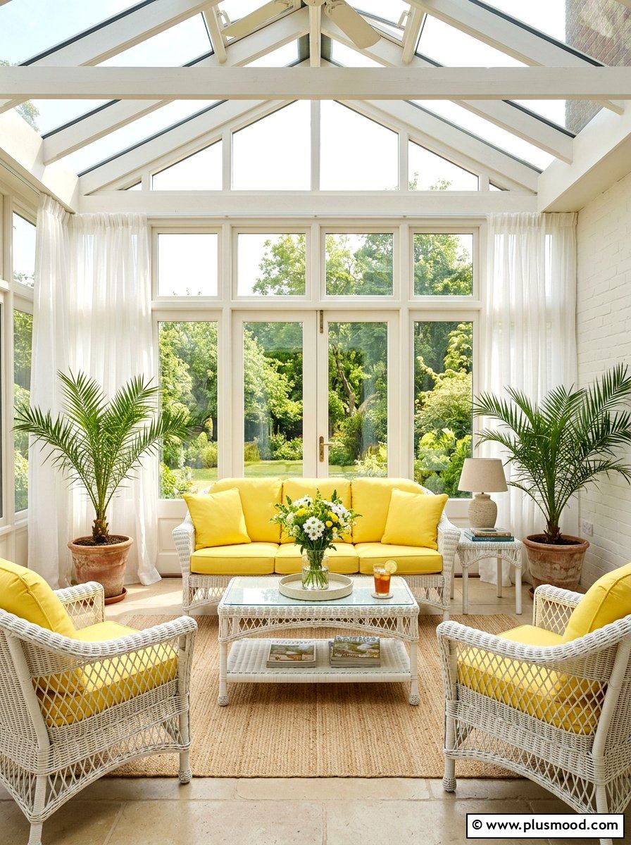 Bright Sunroom - 25 summer colorful decor ideas