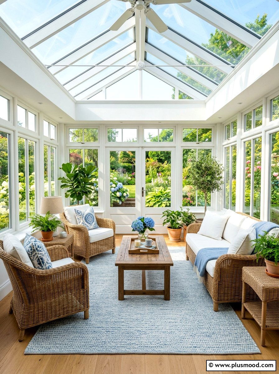 Bright Sunroom Living Room - 25 bright summer living room ideas