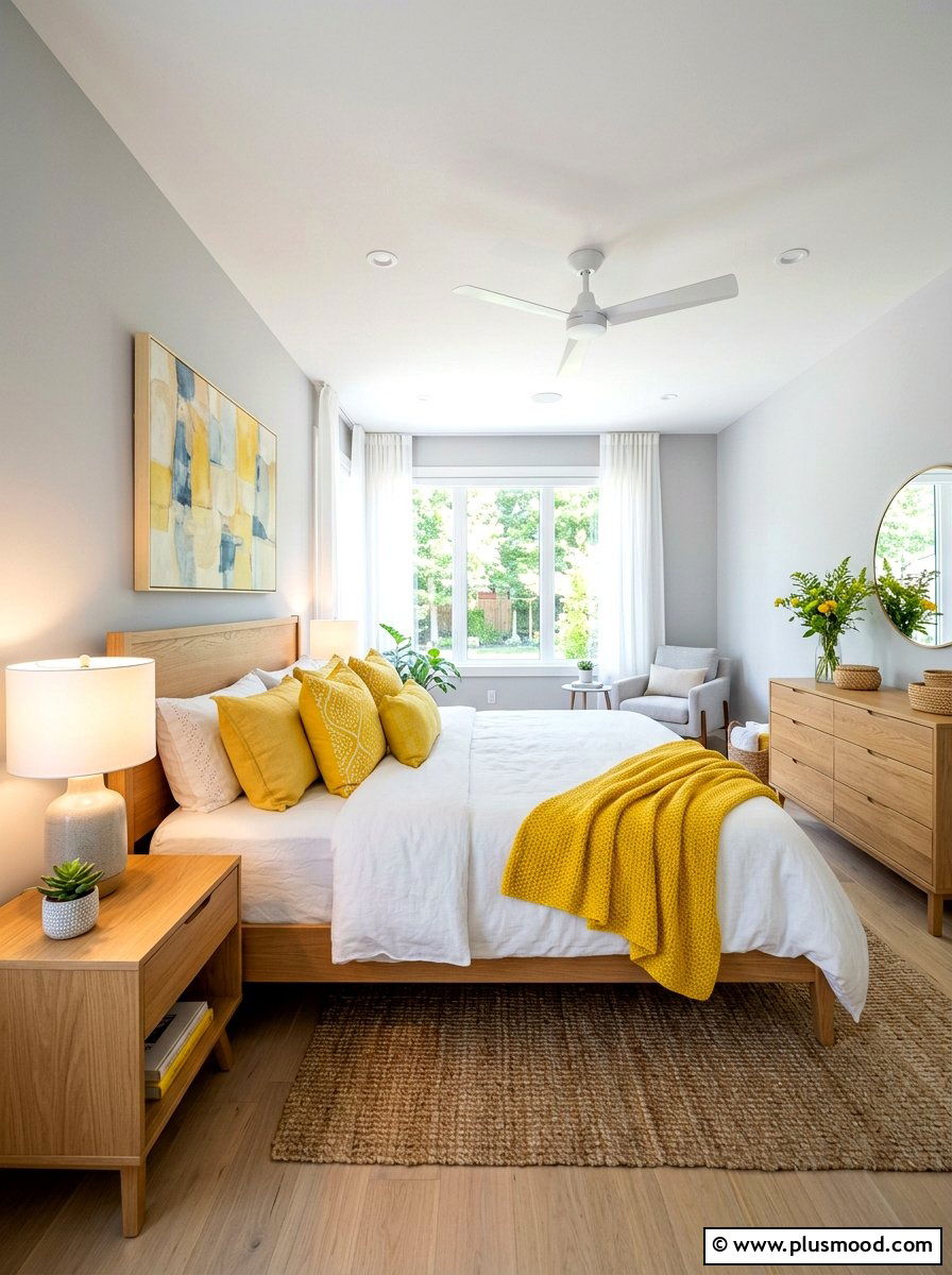 Bright Yellow Summer Bedroom - 25 summer bedroom makeover ideas