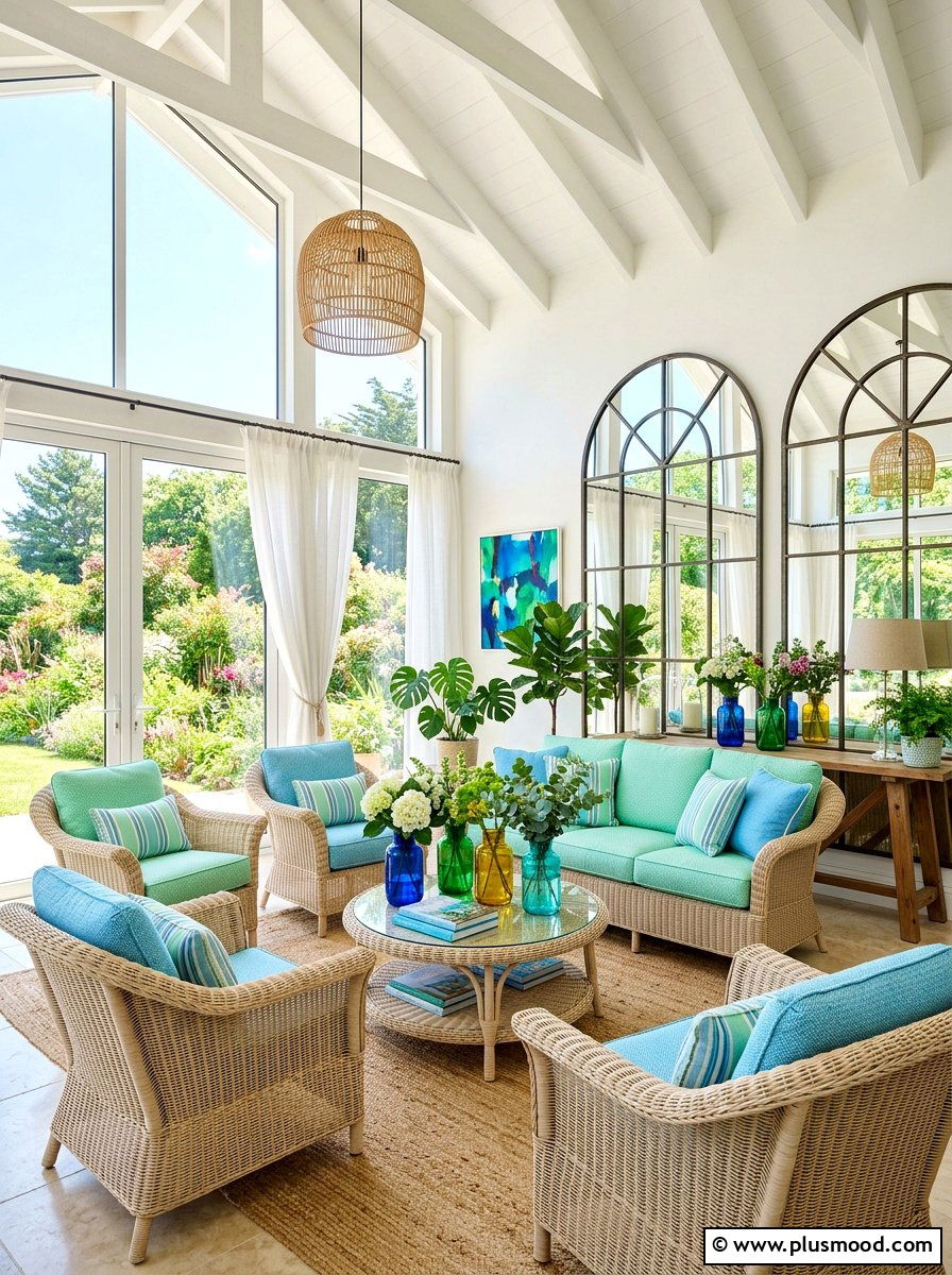 Bright sunroom - 25 bright summer decor ideas