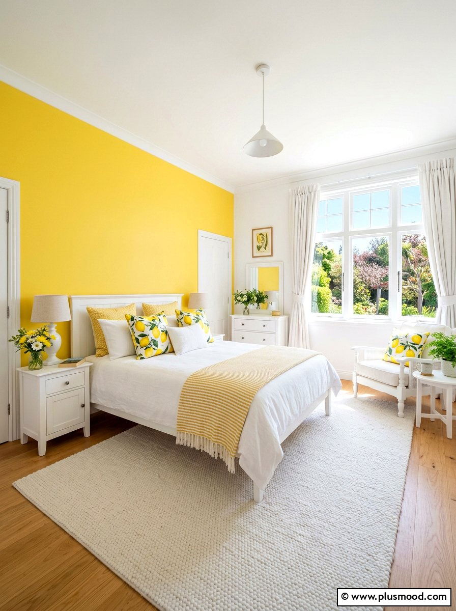 Bright yellow guest bedroom - 25 summer guest bedroom ideas