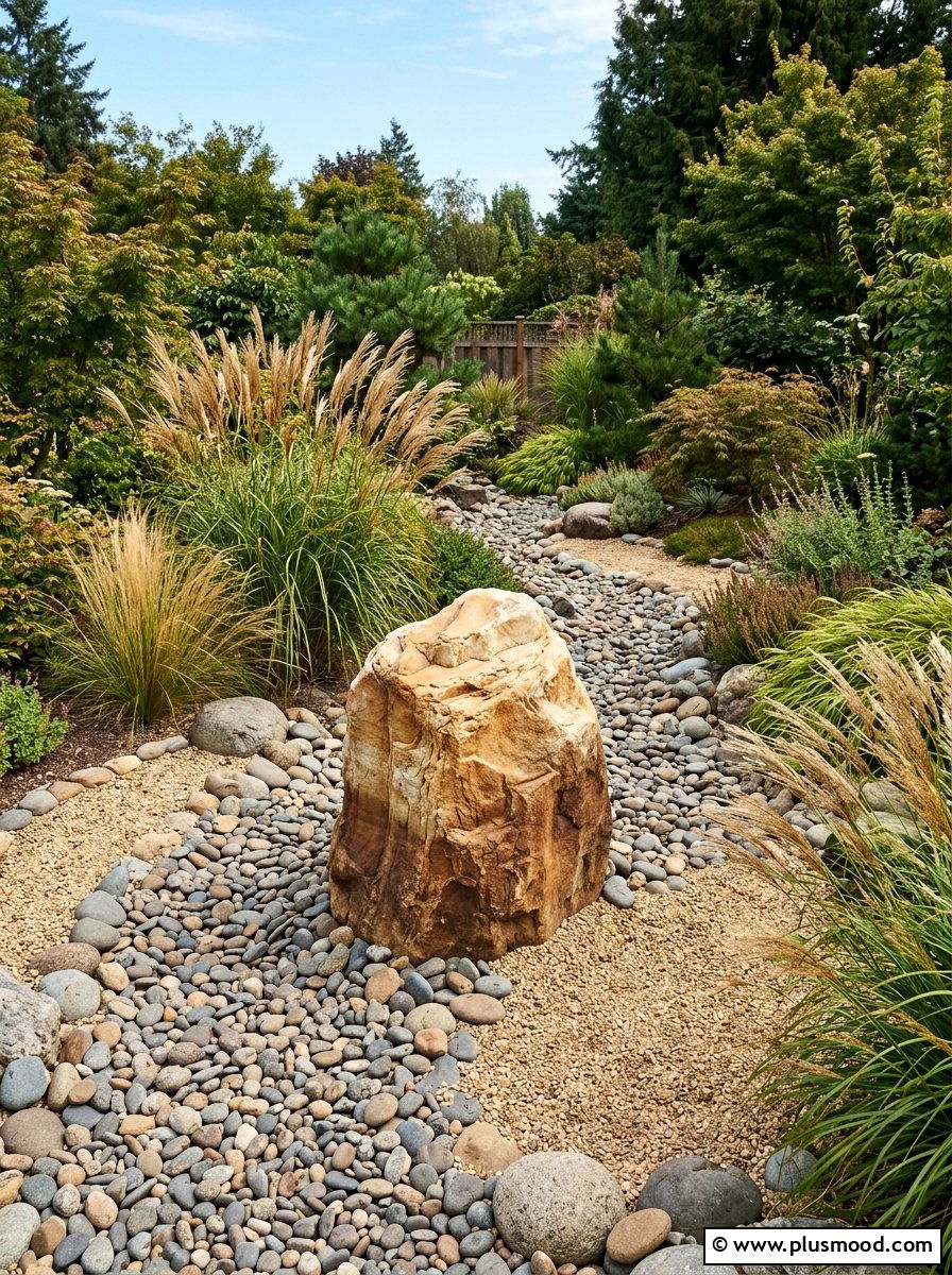 Brown and tan earthy ombre stone - 25 painted rock ideas with ombre design