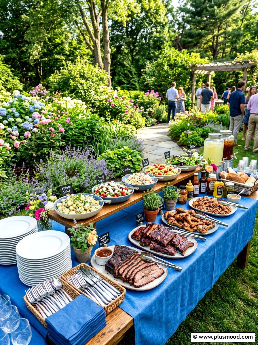 Buffet Table Setup - 25 summer summer barbecue ideas