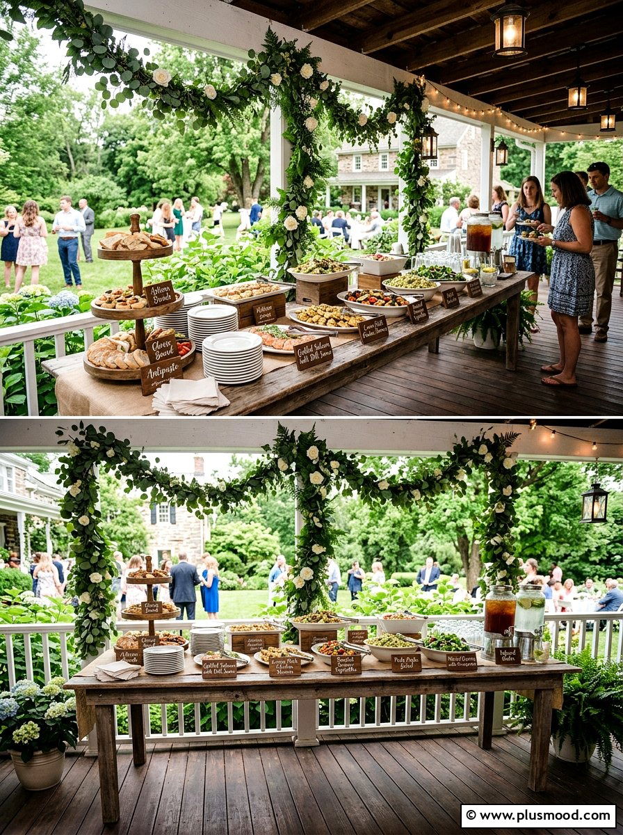 Buffet Table Setup - 25 summer porch party ideas
