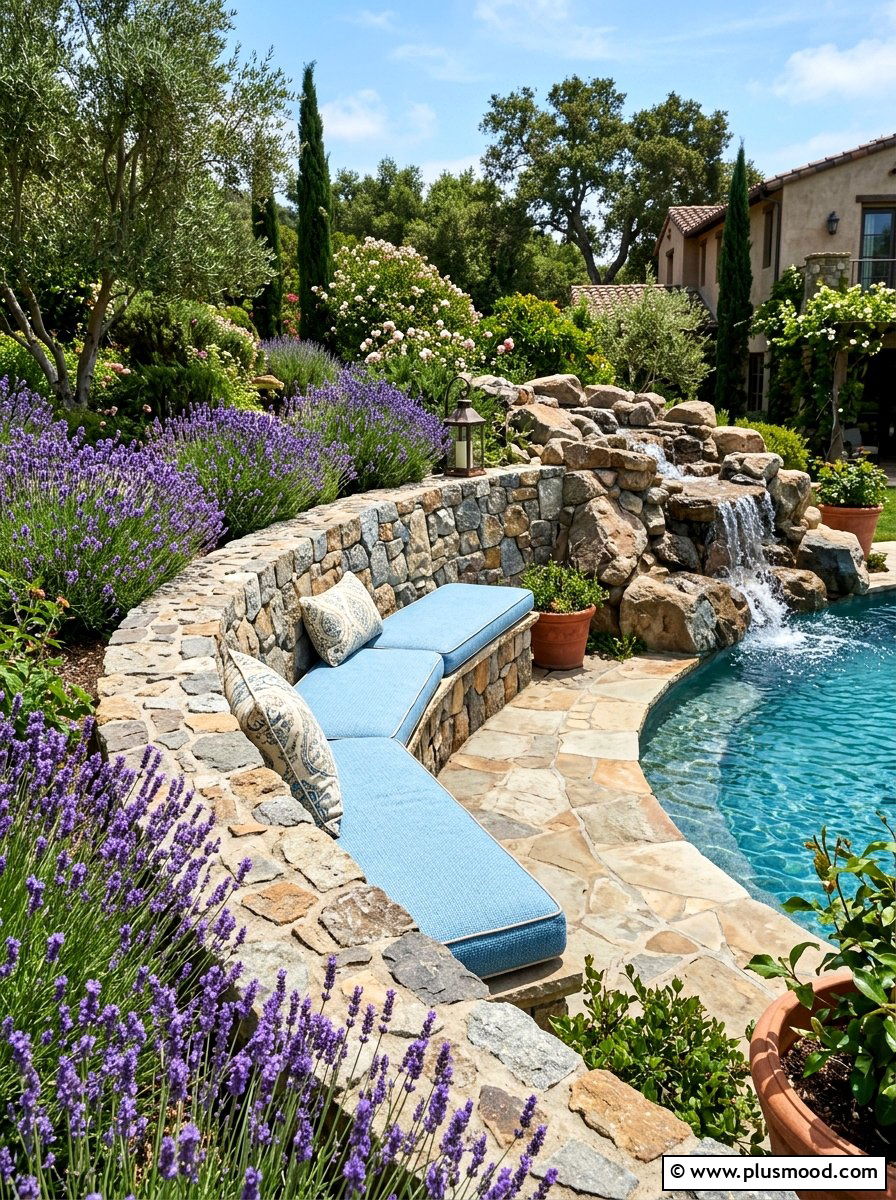 Built In Bench - 25 summer poolside seating ideas