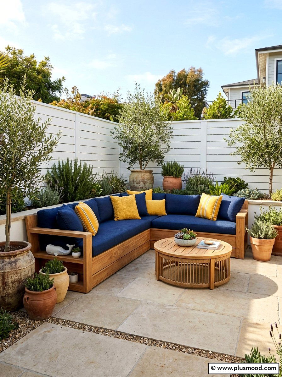 Built In Bench Seating - 25 small backyard ideas for small families