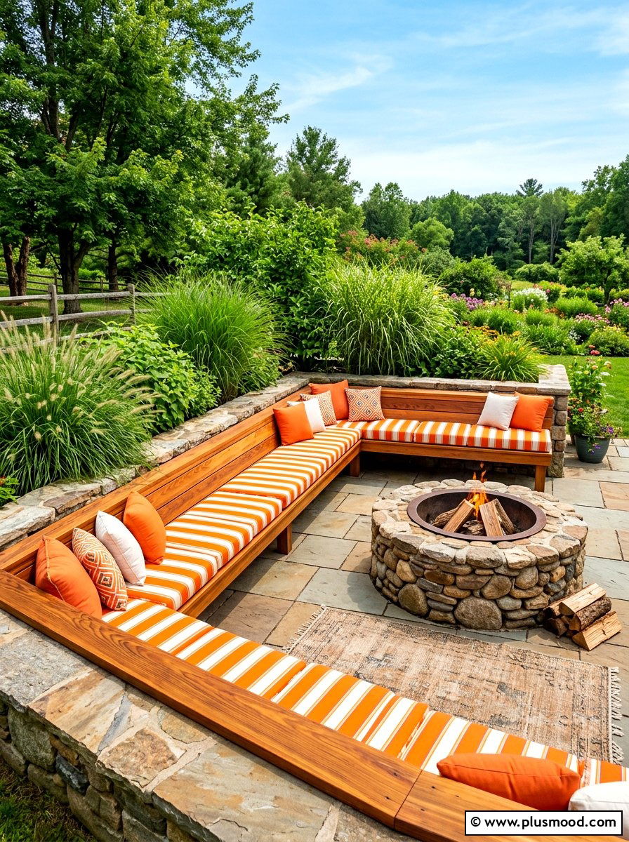 Built In Bench Seating - 25 summer backyard patio ideas