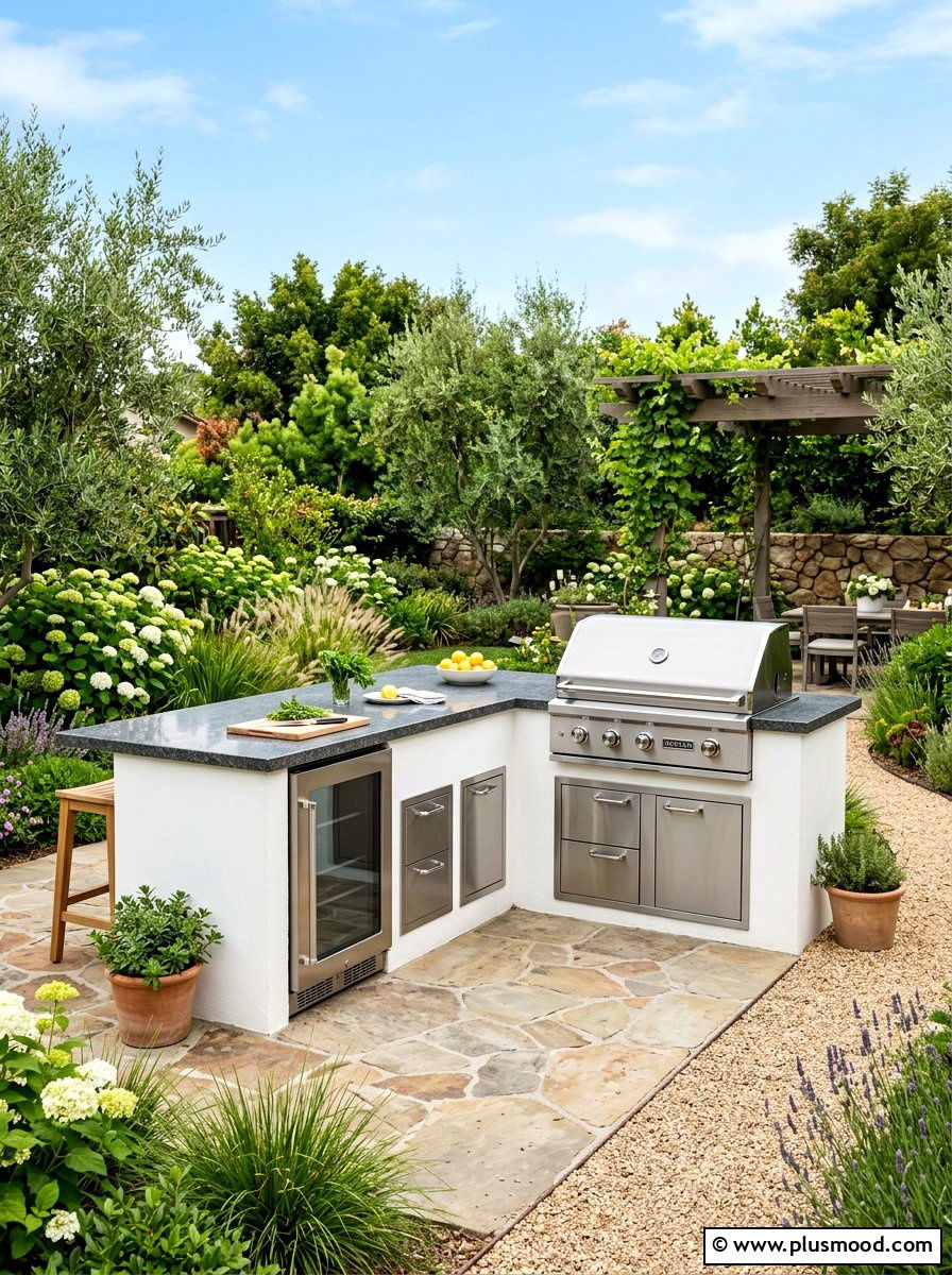 Built In Gas Grill Island - 25 summer backyard grill area ideas