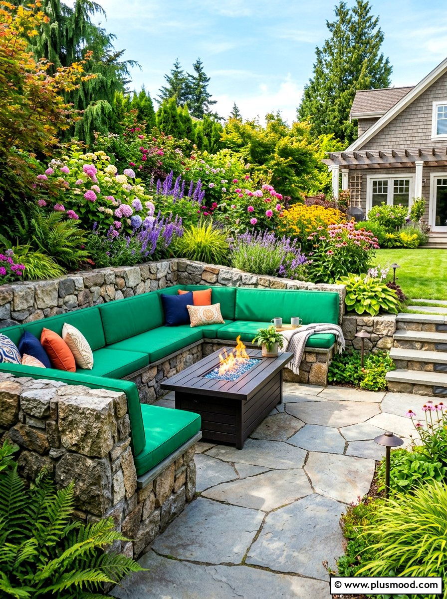 Built In Seating - 25 summer outdoor living patio ideas