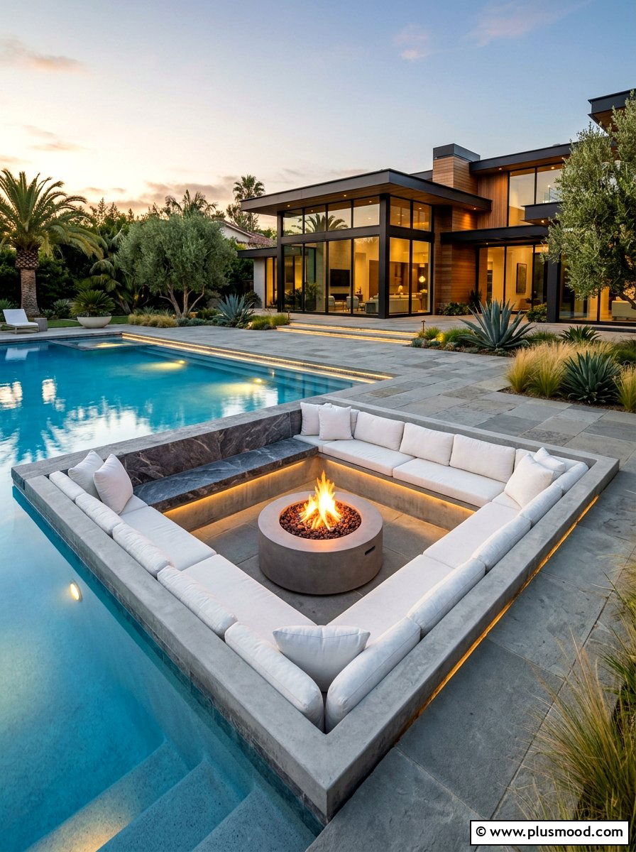 Built In Seating For Pool - 25 summer pool patio ideas