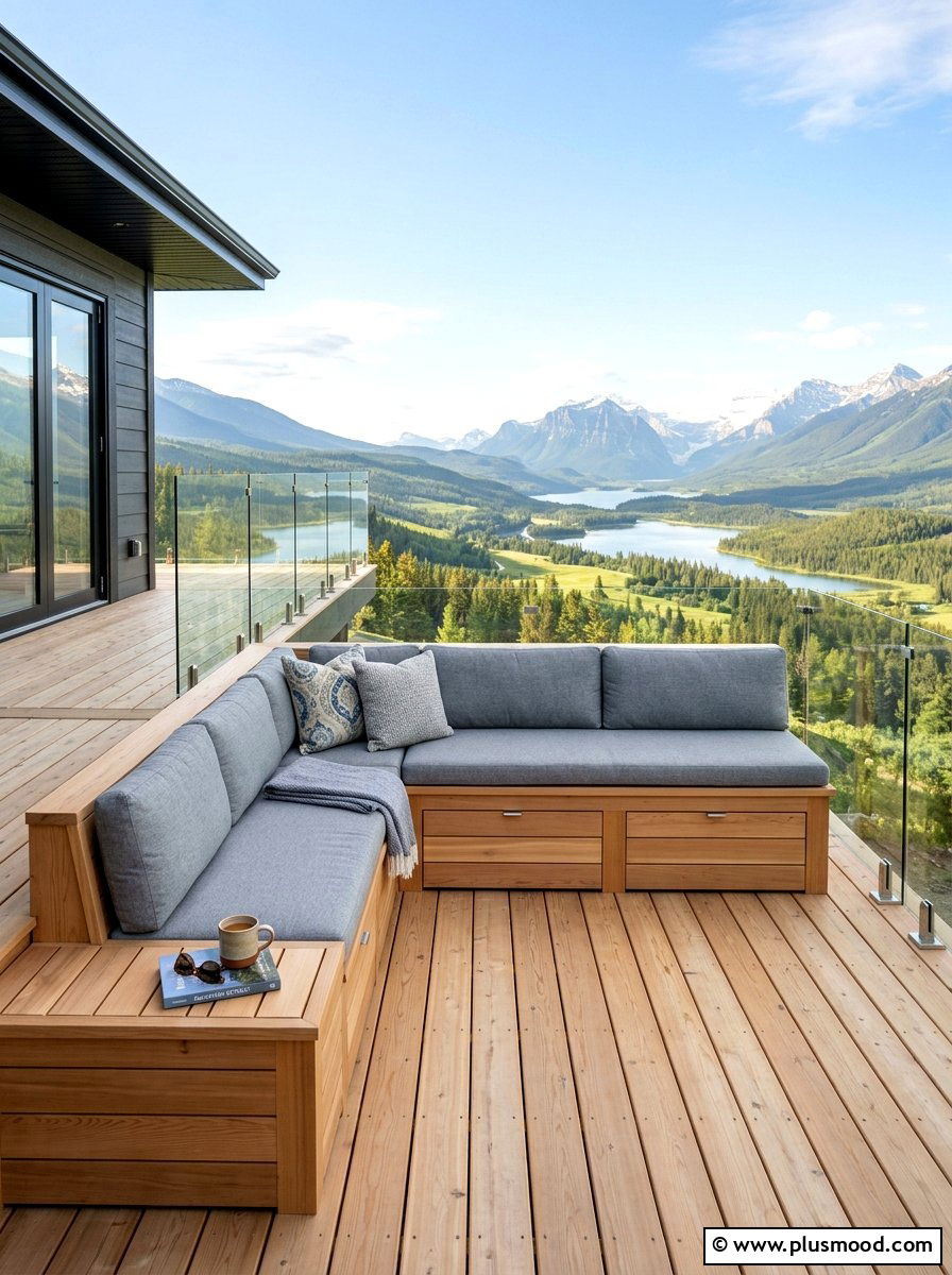 Built in Deck Seating - 25 small backyard ideas for contemporary homes