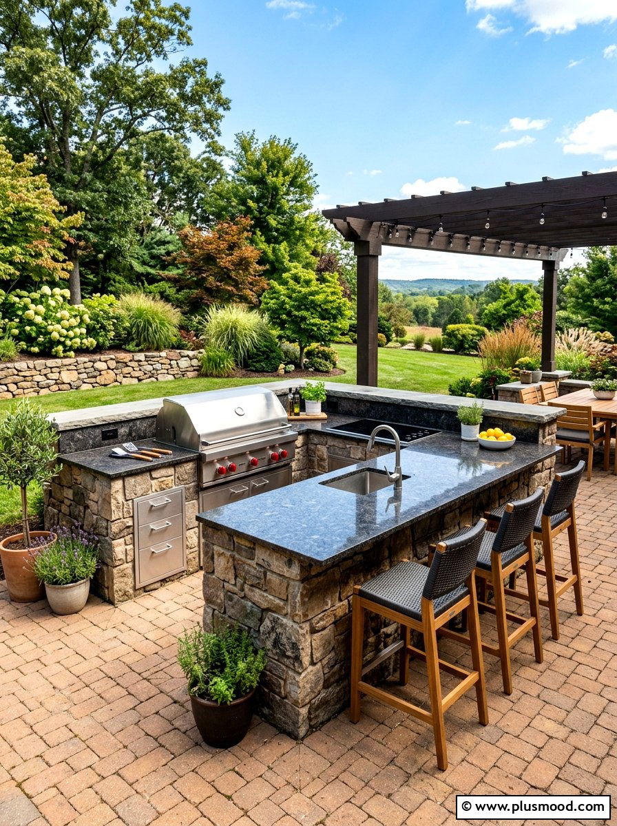 Built in outdoor kitchen - 25 summer backyard ideas