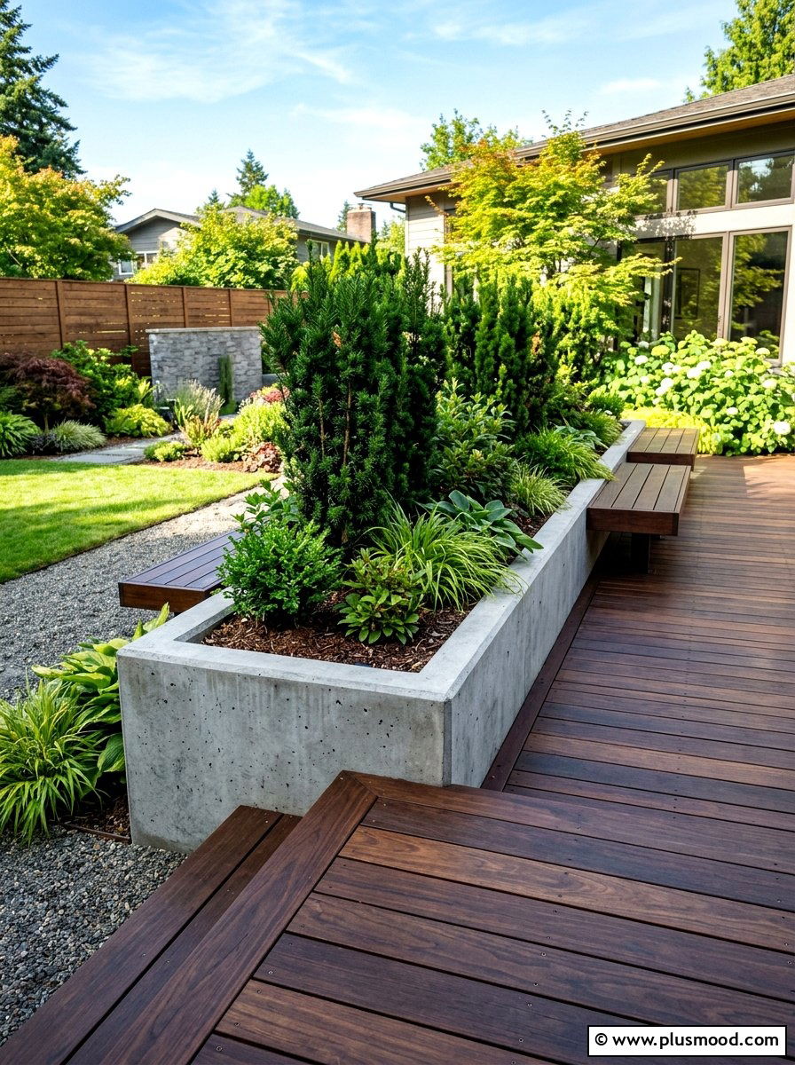 Built in planter - 25 summer low maintenance landscaping ideas