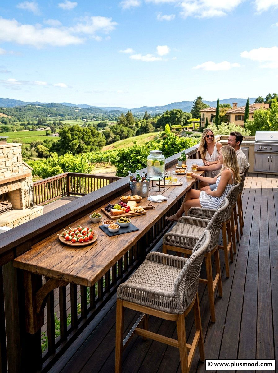 Built in serving bar - 25 summer deck party ideas