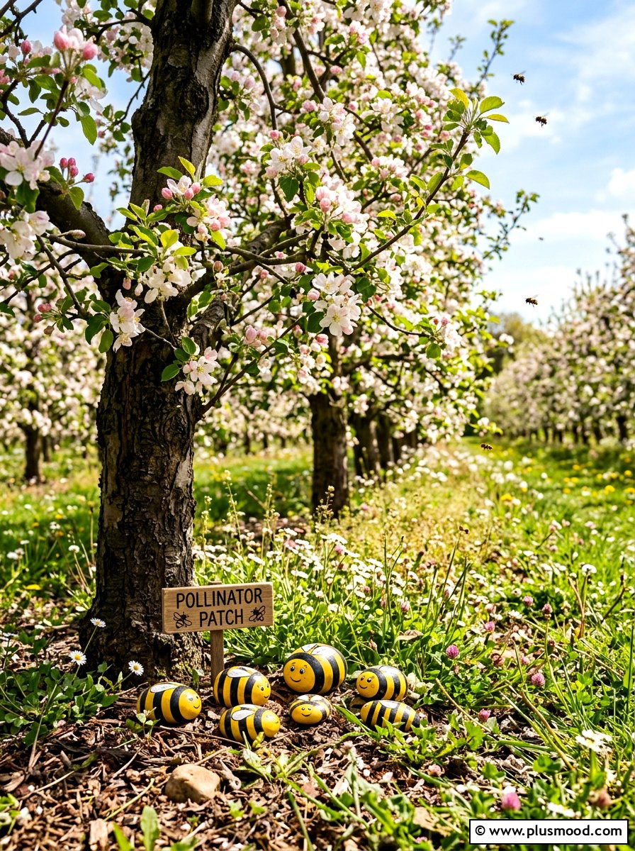 Bumblebee Painted Stone - 25 painted rock ideas for pathway markers