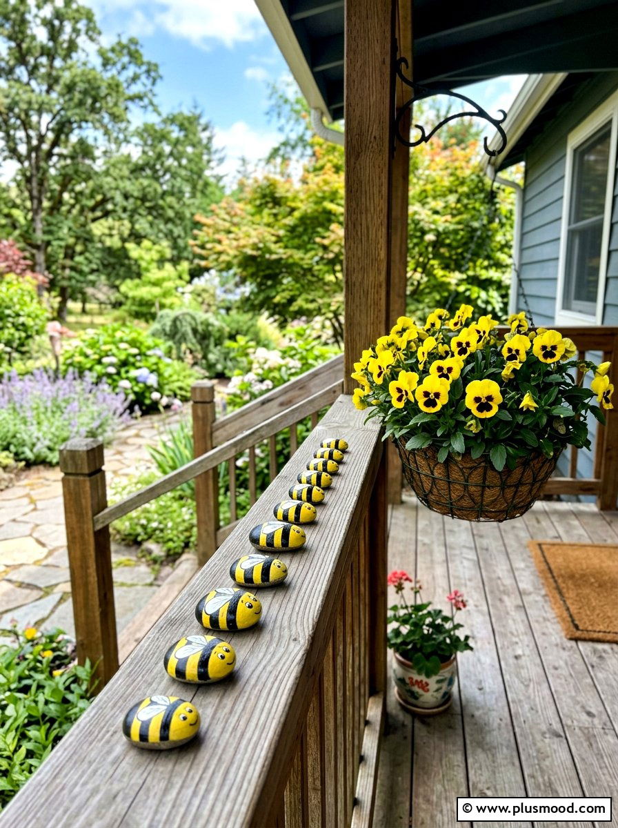 Bumblebee rock painting - 25 Painted Rock Ideas