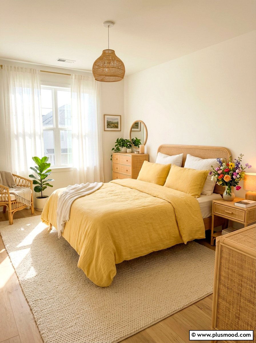 Butter Yellow Duvet Cover - 25 summer bedding color ideas