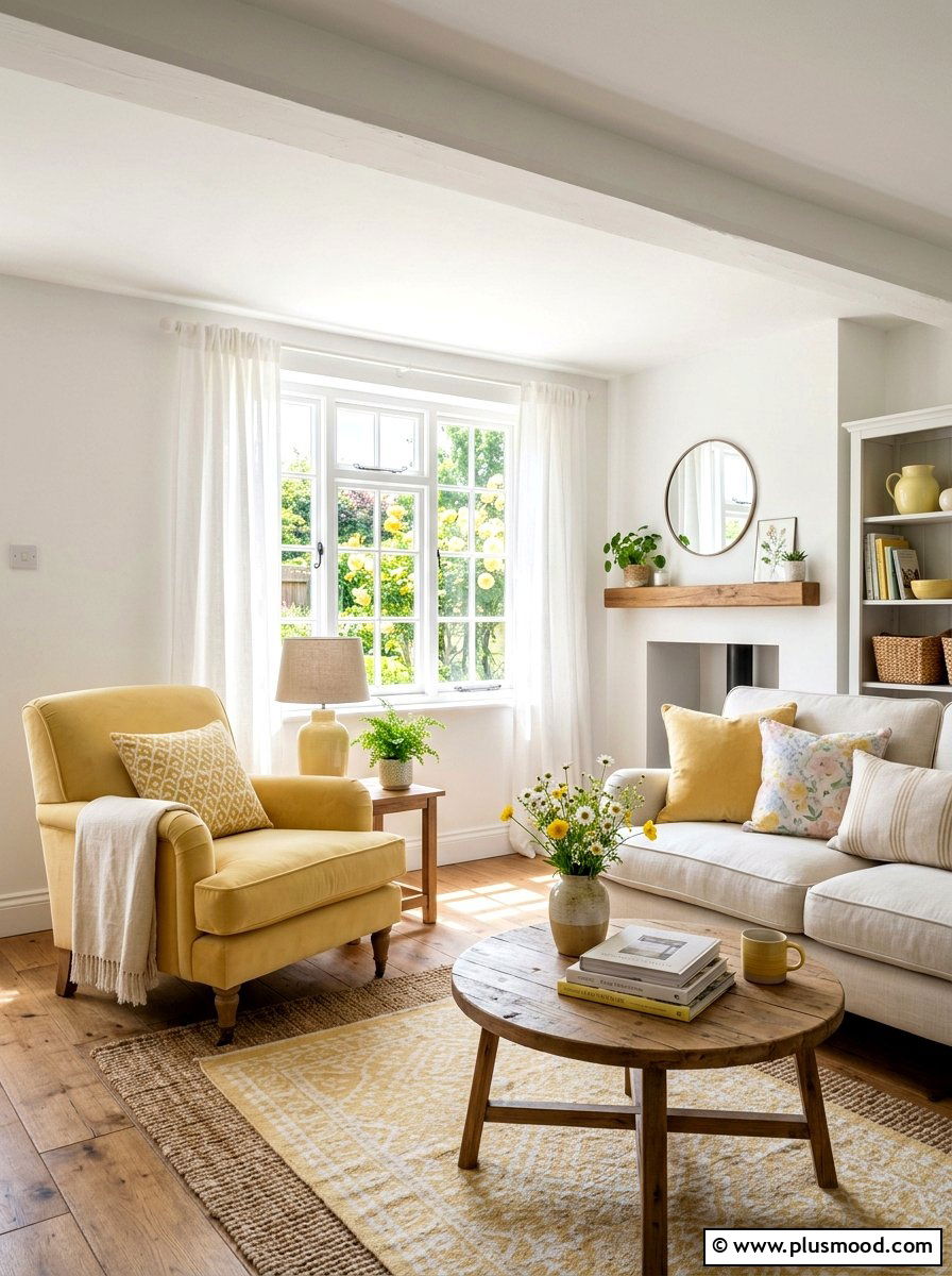 Butter Yellow Living Room - 25 light summer living room ideas