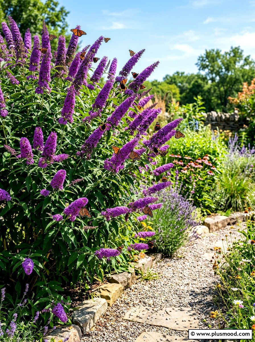 Butterfly Bush Corner - 25 summer foundation planting ideas