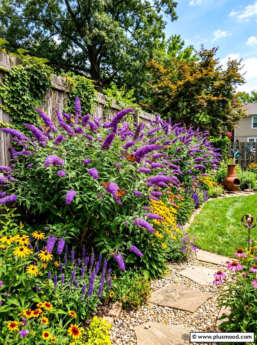 Butterfly Bush Garden Border - 25 summer garden border ideas