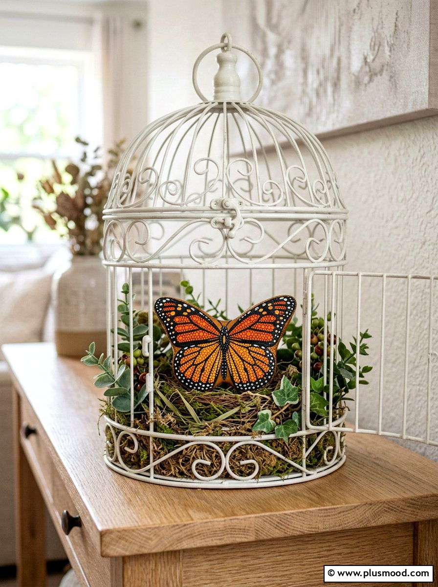 Butterfly Dot Rock - 25 painted rock ideas with dot painting