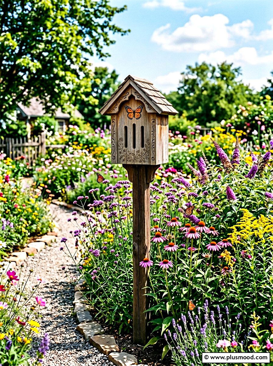 Butterfly House Shelter - 25 small backyard ideas with butterfly garden