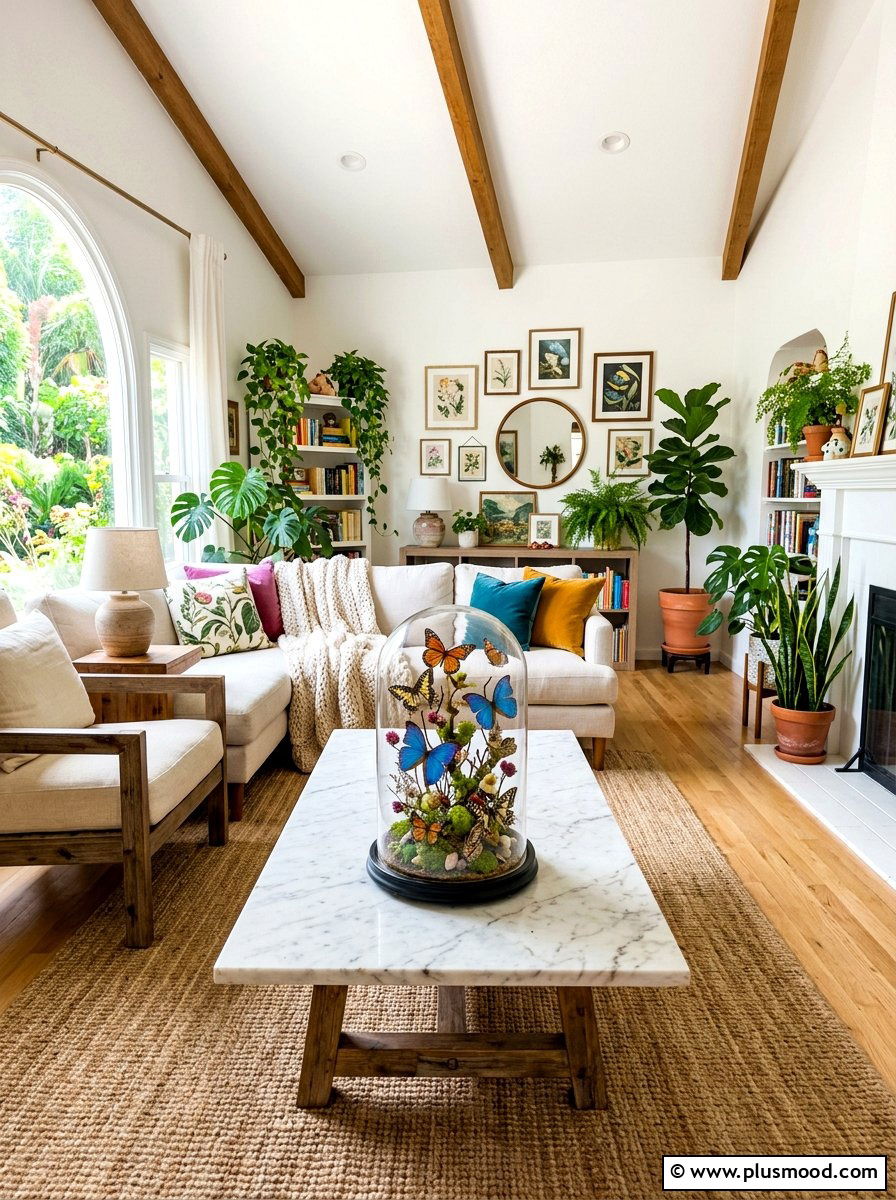 Butterfly Summer Centerpiece - 25 summer centerpiece ideas for living room