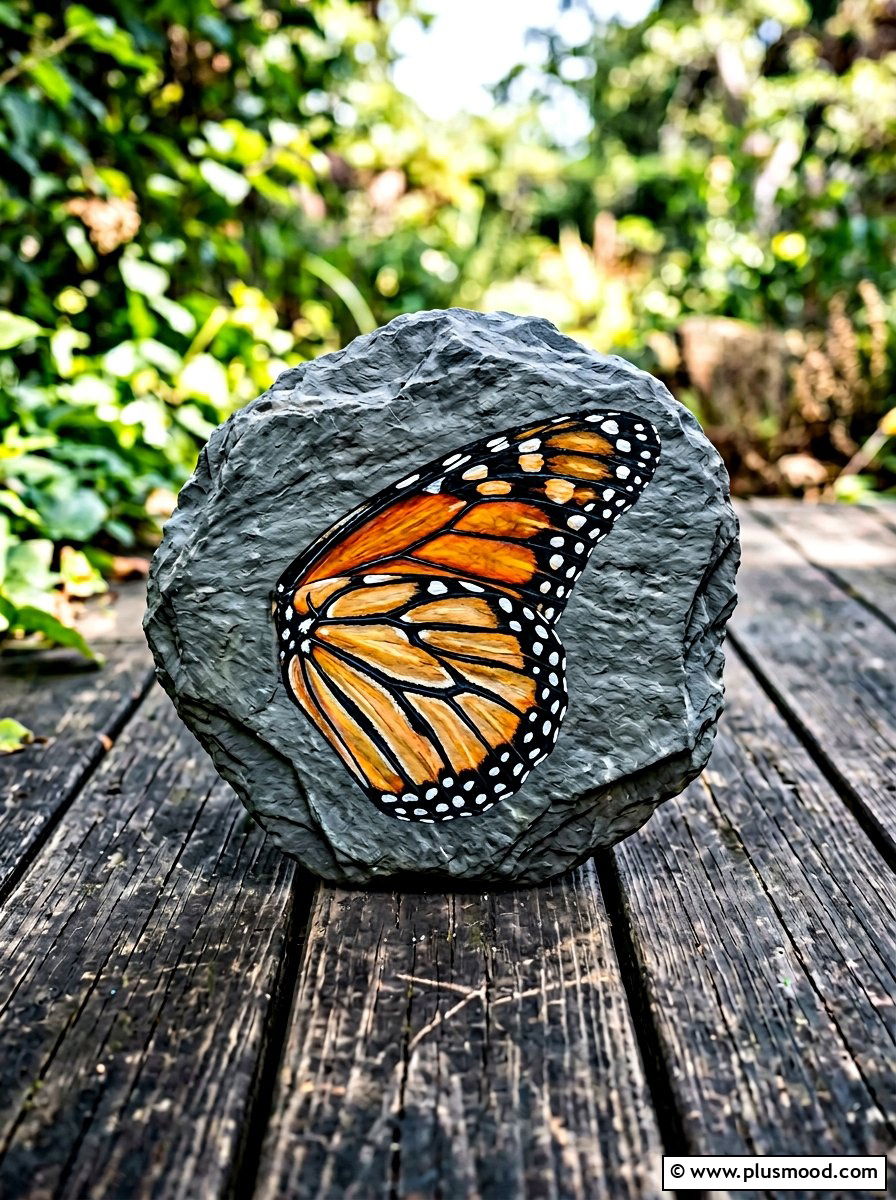 Butterfly Wing Rock Painting - 25 painted rock ideas with butterflies