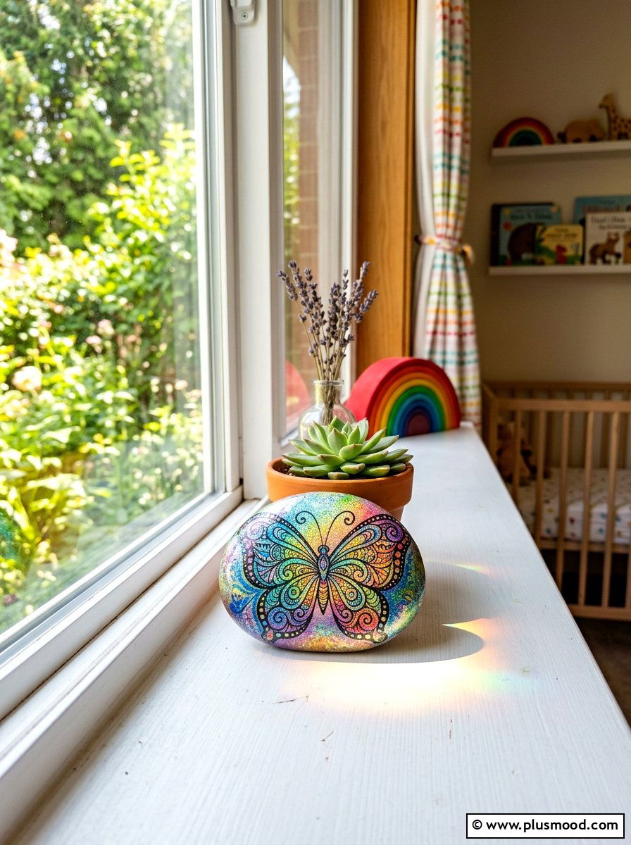 Butterfly Zentangle Pattern - 25 painted rock ideas with zentangle art