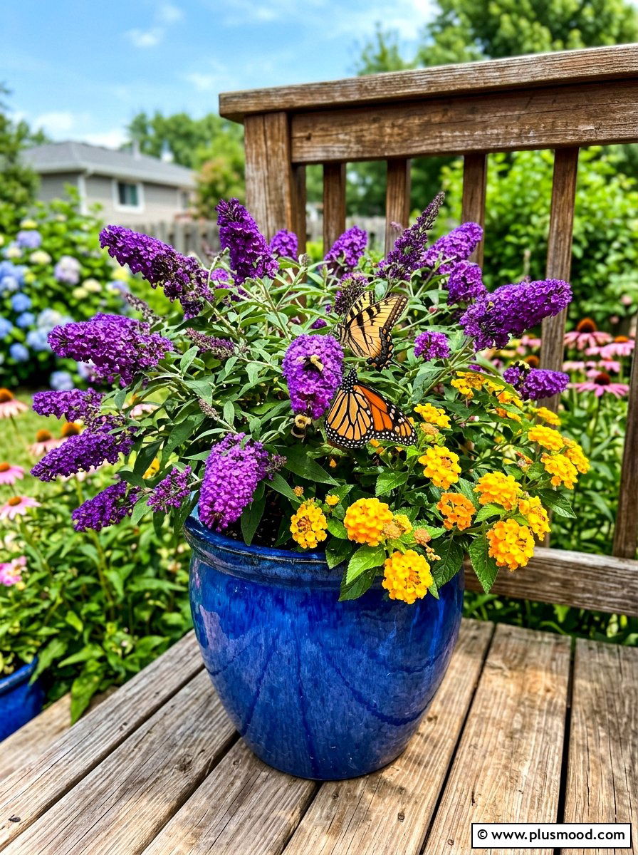Butterfly bush container - 25 summer garden pot arrangement ideas