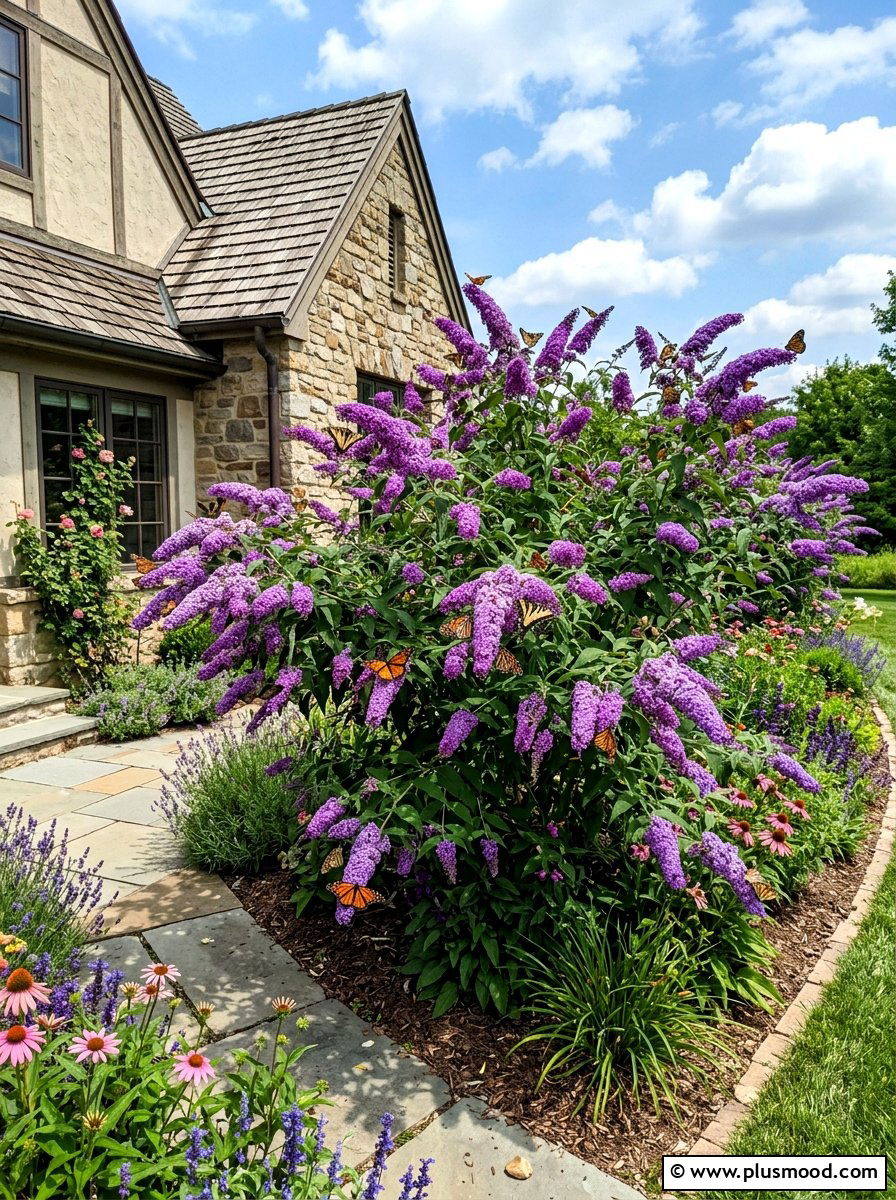 Butterfly bush landscaping - 25 summer foundation planting ideas for summer