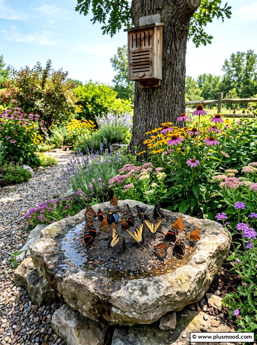 Butterfly puddling station - 25 small backyard ideas with butterfly house