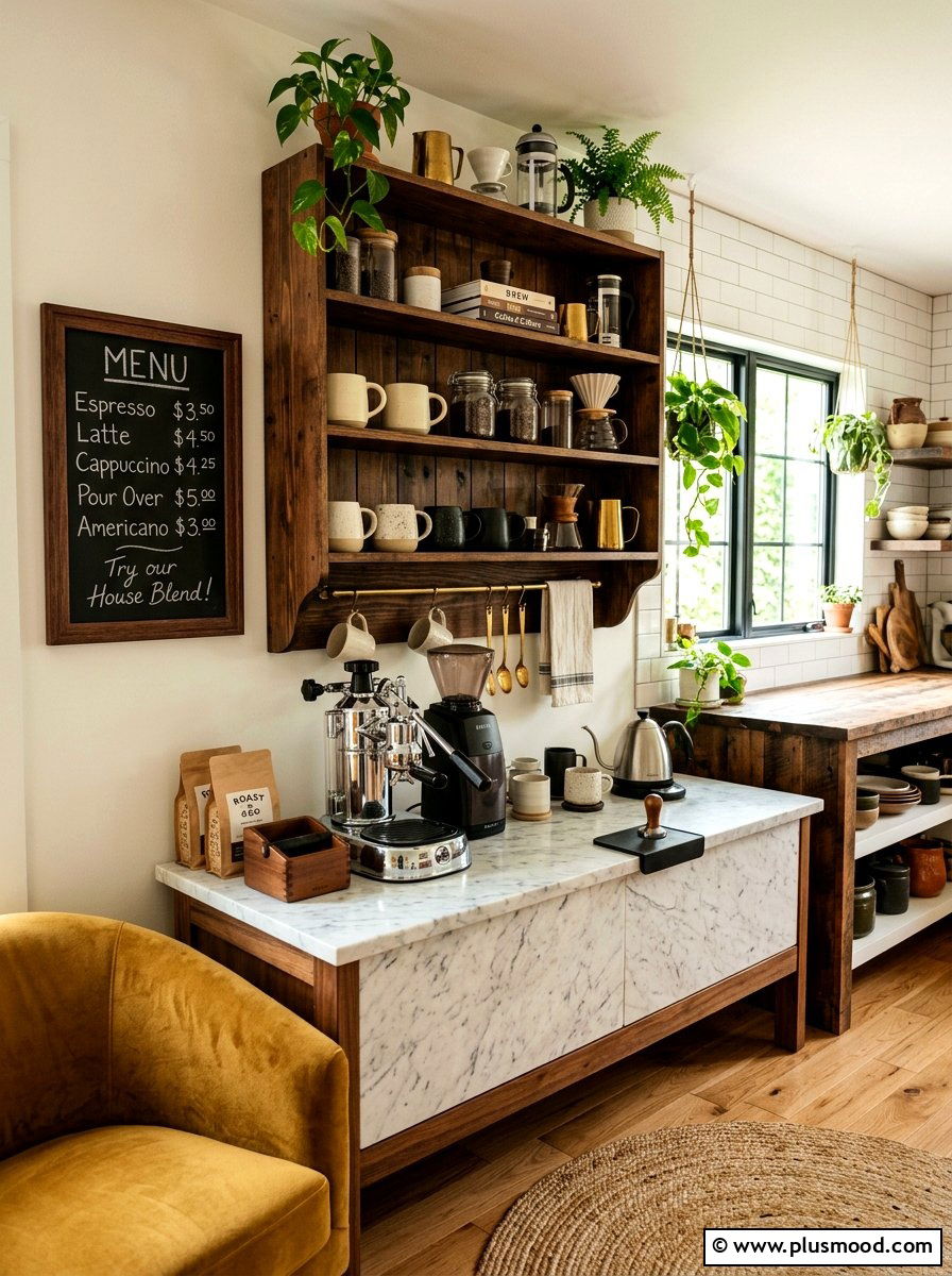 Cafecore Coffee Station - 25 fresh summer decorating ideas