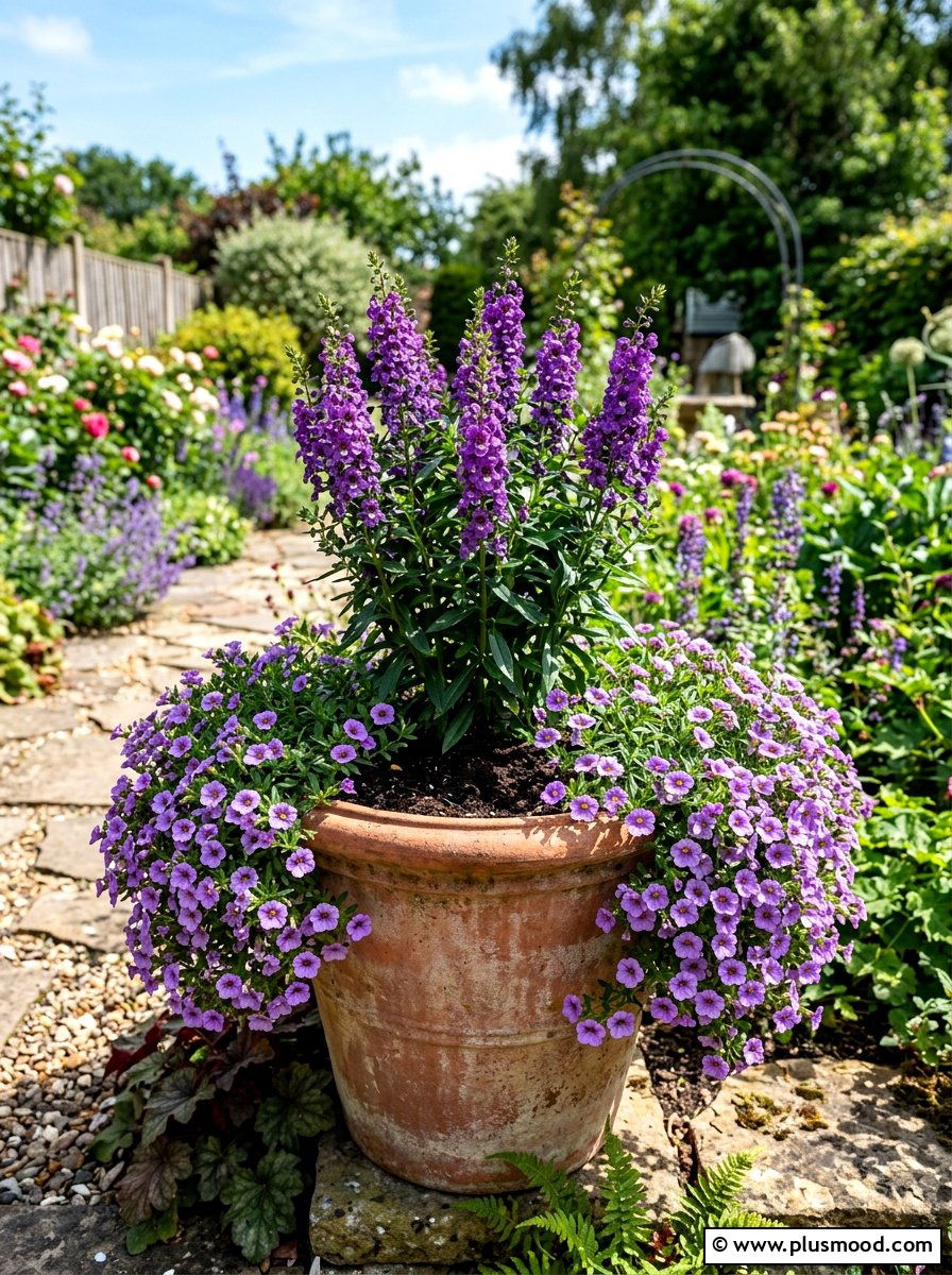 Calibrachoa And Angelonia Summer Arrangement - 25 summer planters with calibrachoa ideas