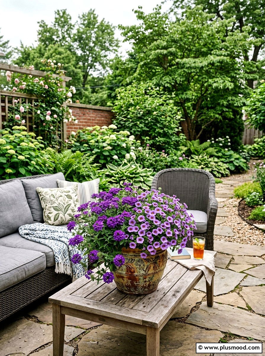 Calibrachoa And Verbena Summer Pot - 25 summer planters with calibrachoa ideas