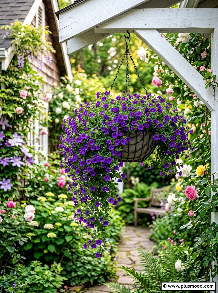 Calibrachoa Hanging Basket - 25 late summer planter ideas