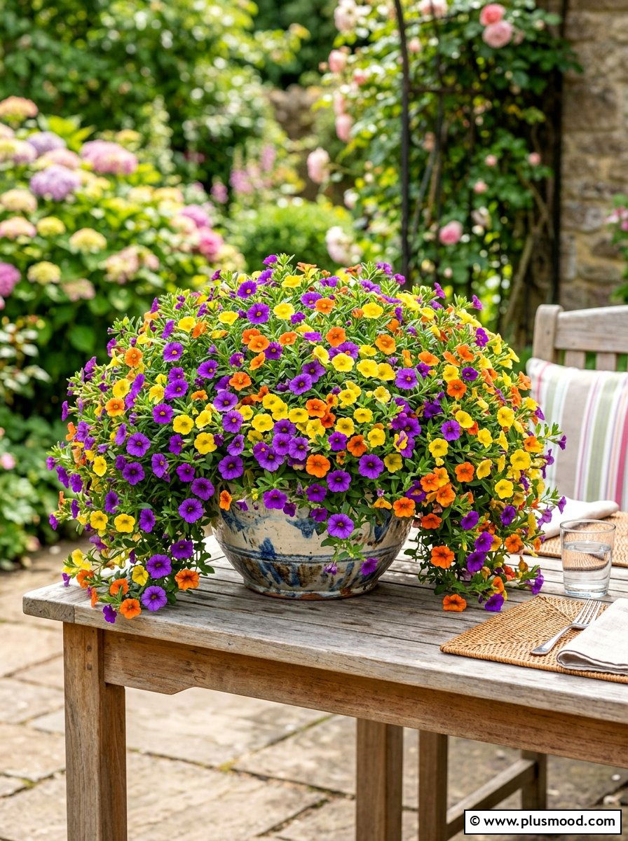 Calibrachoa trailing summer planter - 25 beautiful summer planter ideas