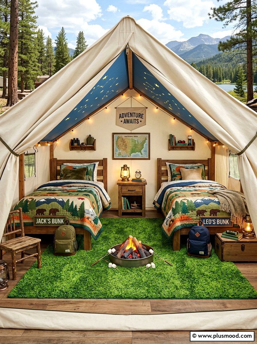 Campground Boys Bedroom - 25 summer boys bedroom ideas
