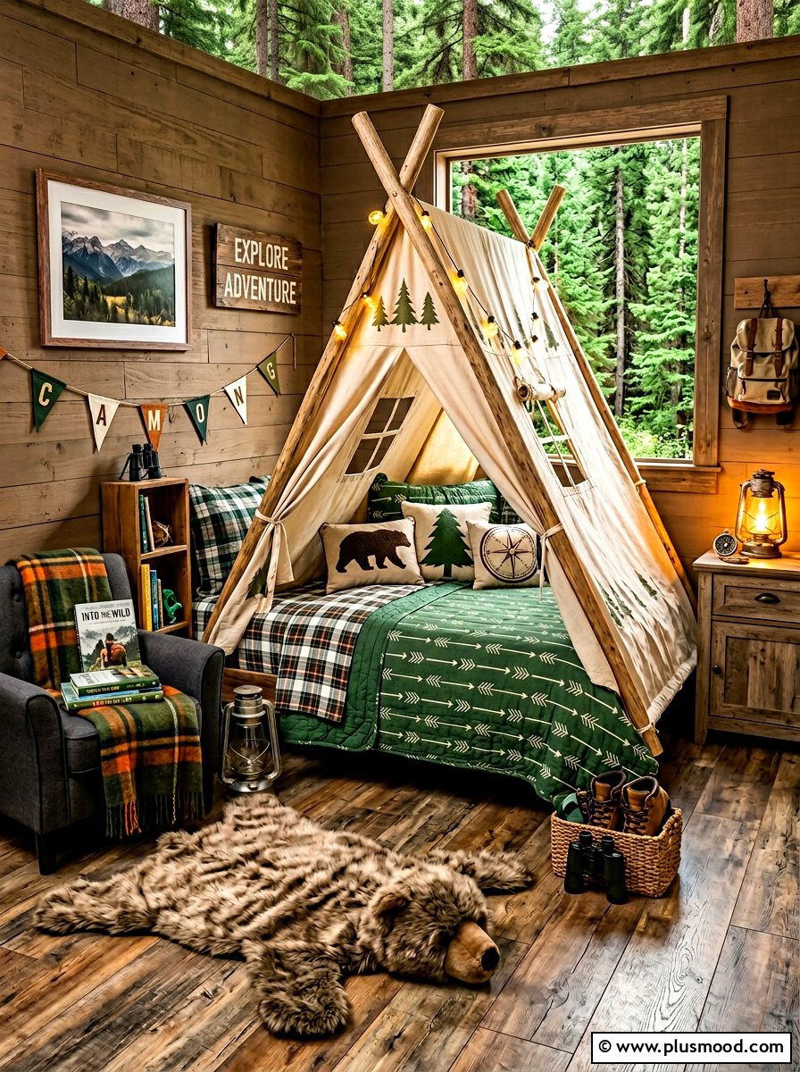 Camping Boys Bedroom - 25 summer boys bedroom ideas
